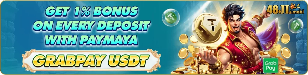 48JL promotional banner showcasing a welcome bonus for new players in an online casino environment